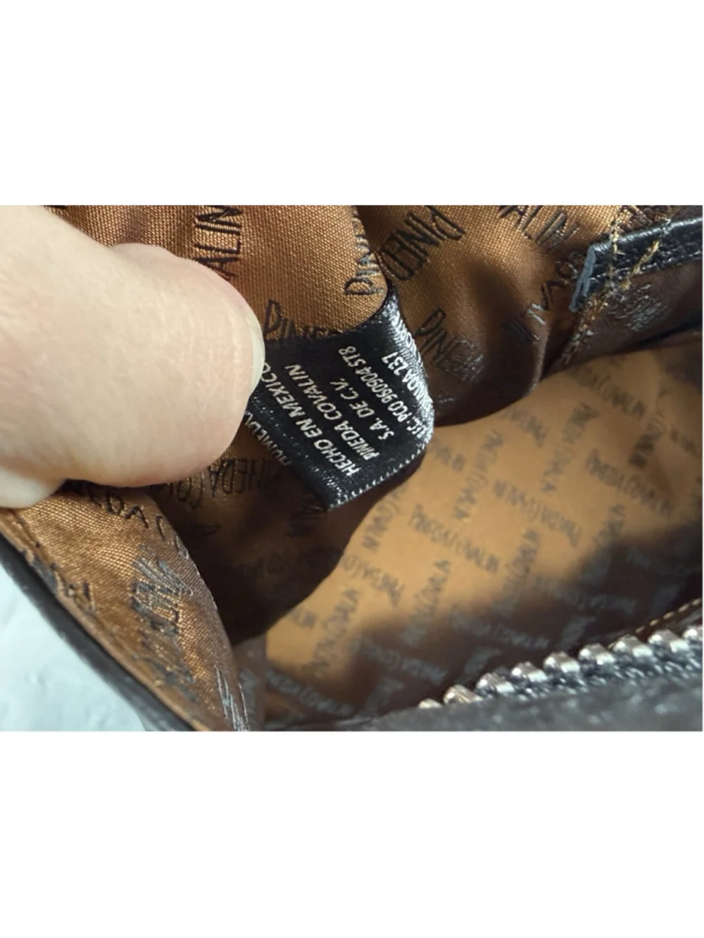 Pineda Covalin Leather Hand Bag Yaab Silk Embroidered Purse New
